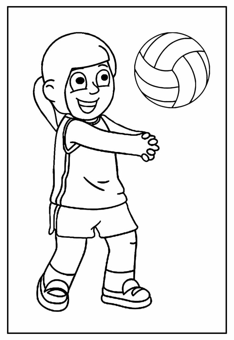 Desenhos de Vôlei para colorir e imprimir Pinte Online