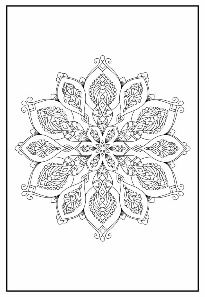 Desenho de Mandala para Pintar