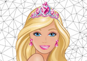 Desenhos de Feliz Barbie para Colorir e Imprimir 