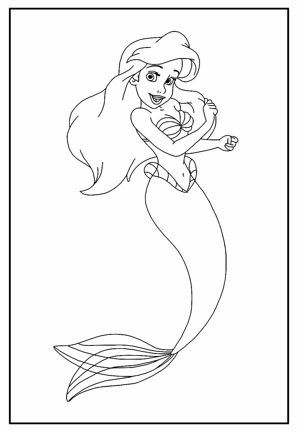 Desenho de Princesa Ariel para Colorir - Colorir.com