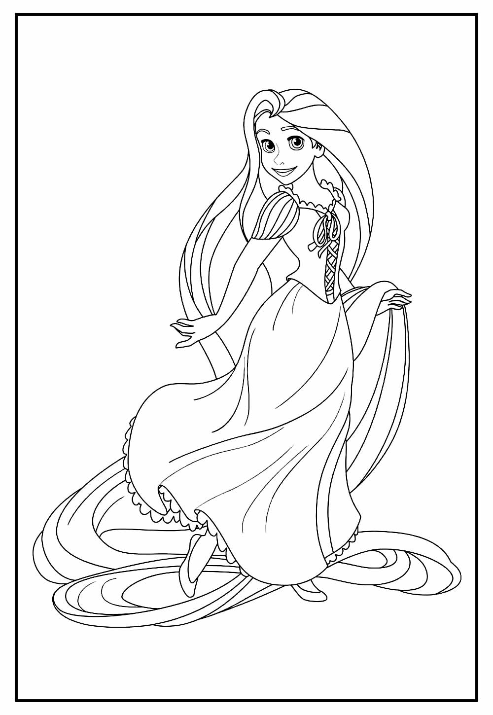 Imagem da Rapunzel para imprimir