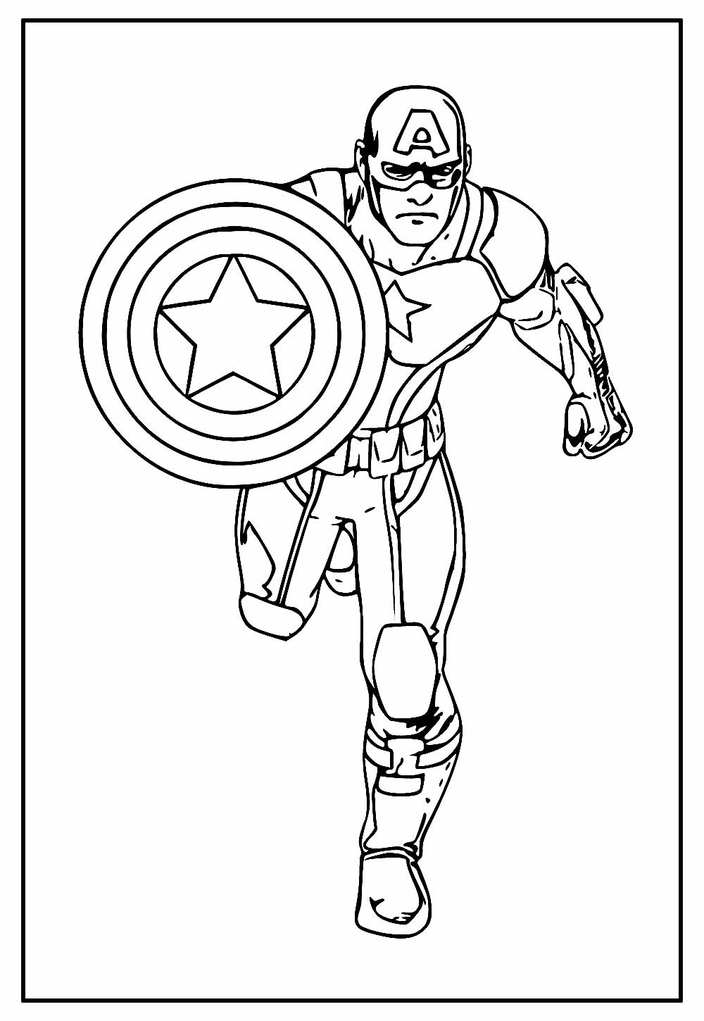 Desenho do Capitão América para imprimir