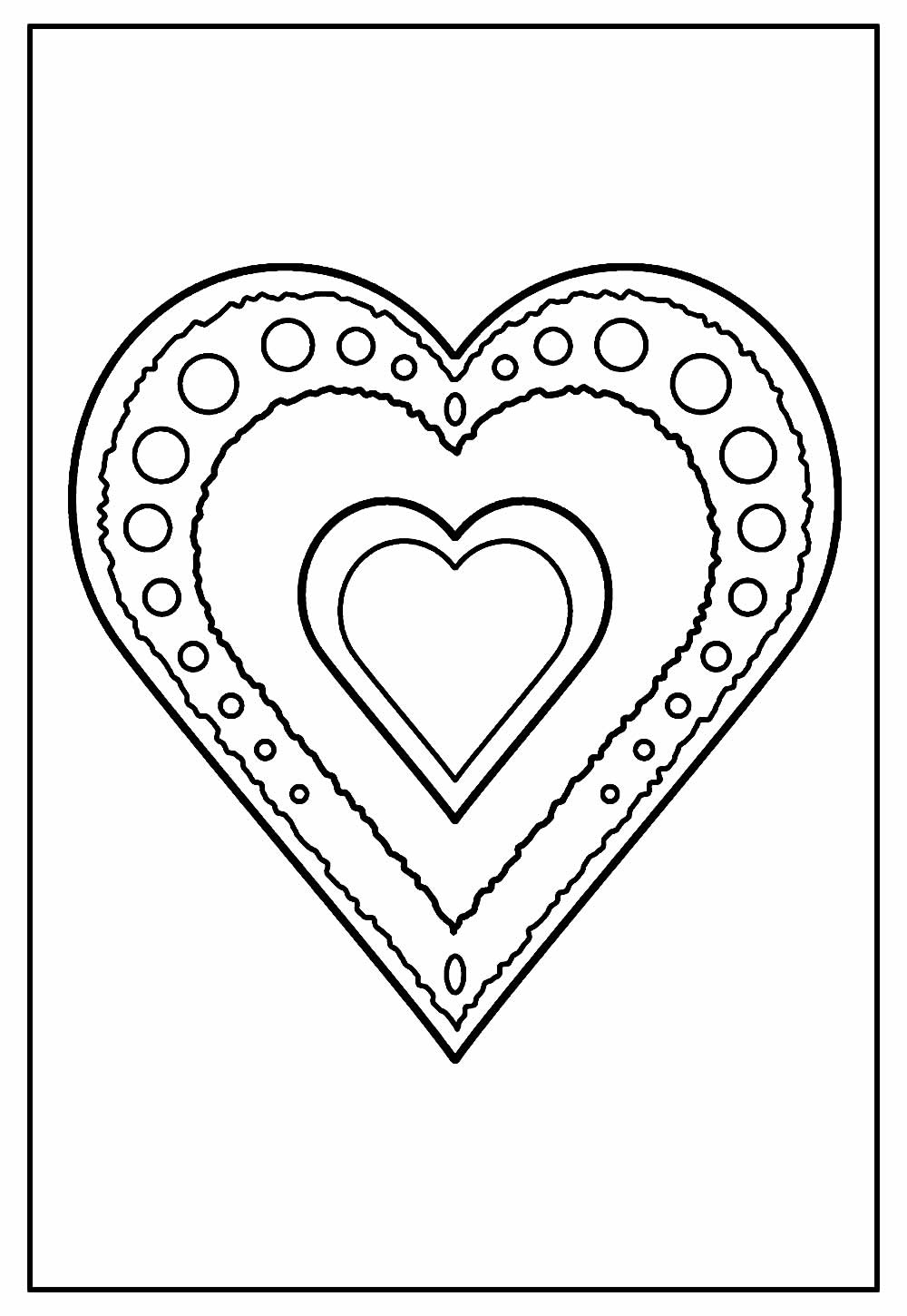 Desenho de Coração para imprimir