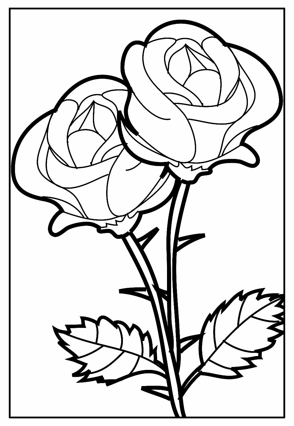 Desenho de Flores para imprimir e pintar