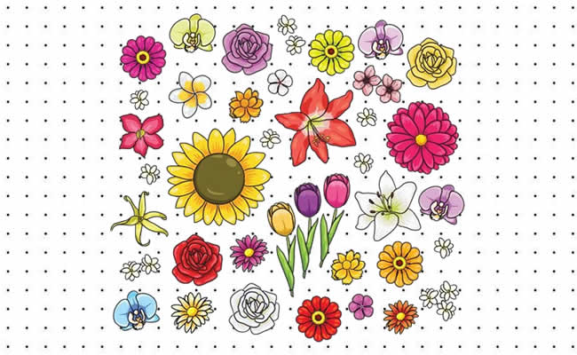 Desenho de flores para colorir para crianças página para colorir para  adultos