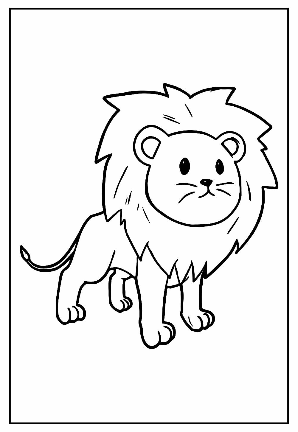 Desenho de Leão para imprimir e colorir