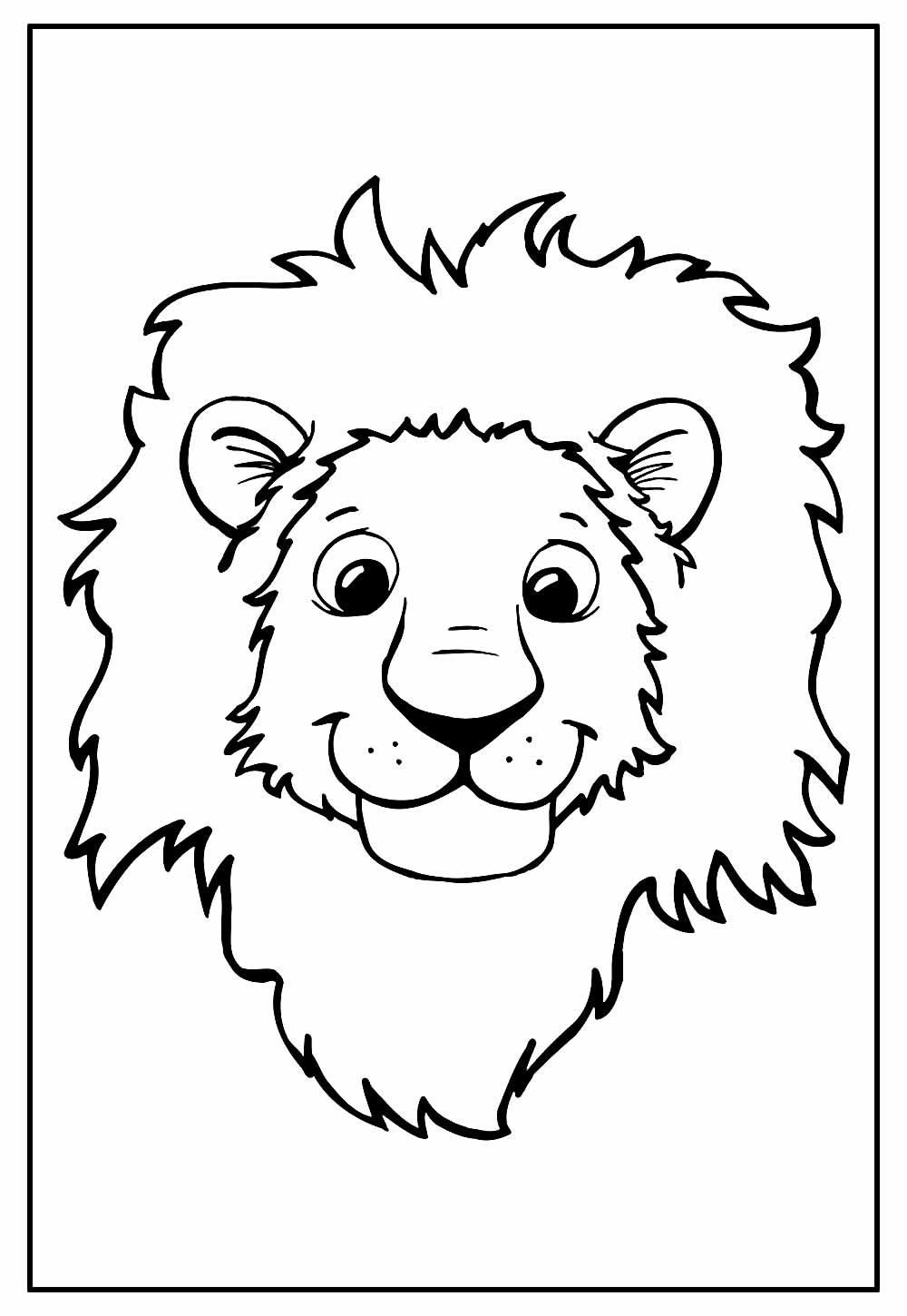 Desenho de Leão para imprimir e pintar