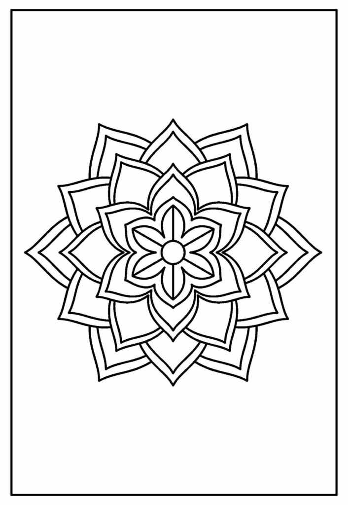 Desenho de Mandala para imprimir