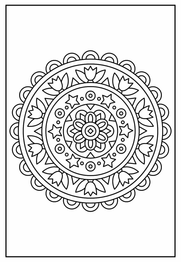 Desenho de Mandala para imprimir