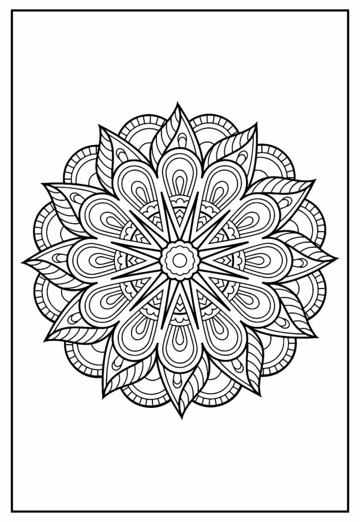 Desenho de Mandala para imprimir