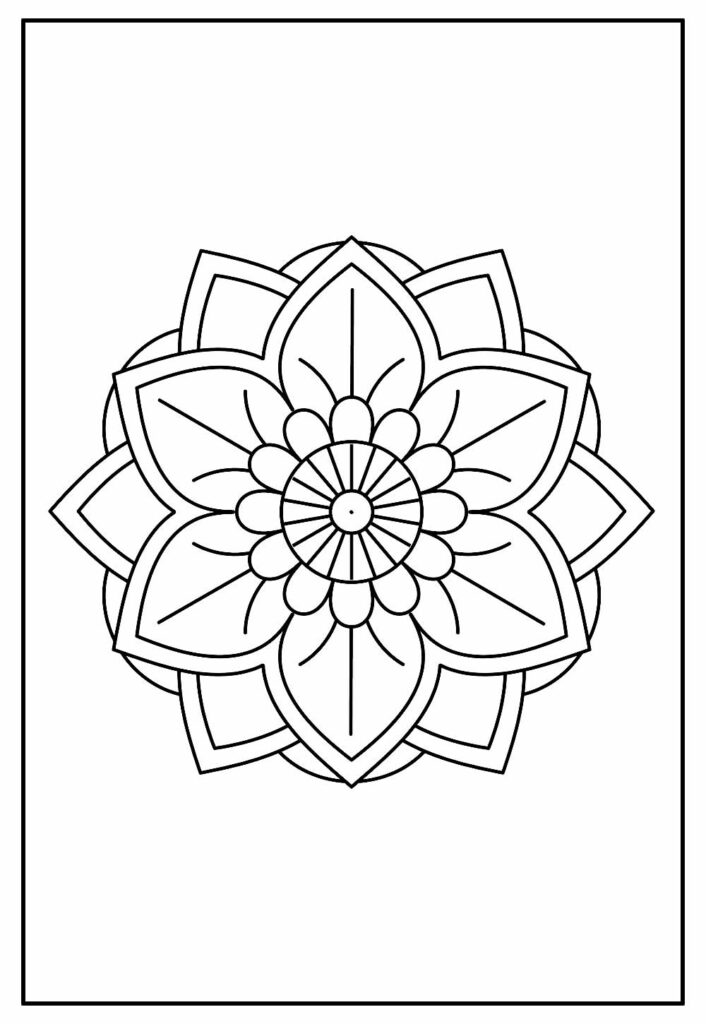 Desenho de Mandala para Colorir Online