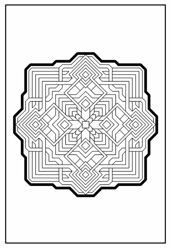 Desenho de Mandala para Colorir e Imprimir