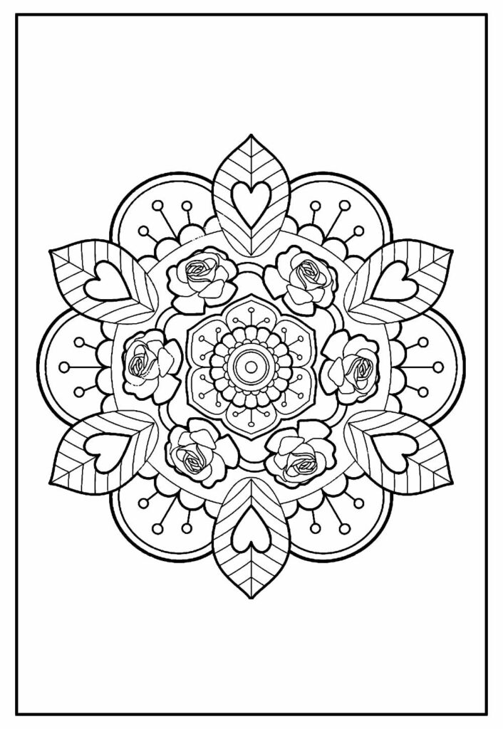 Desenho de Mandala para Colorir e Imprimir
