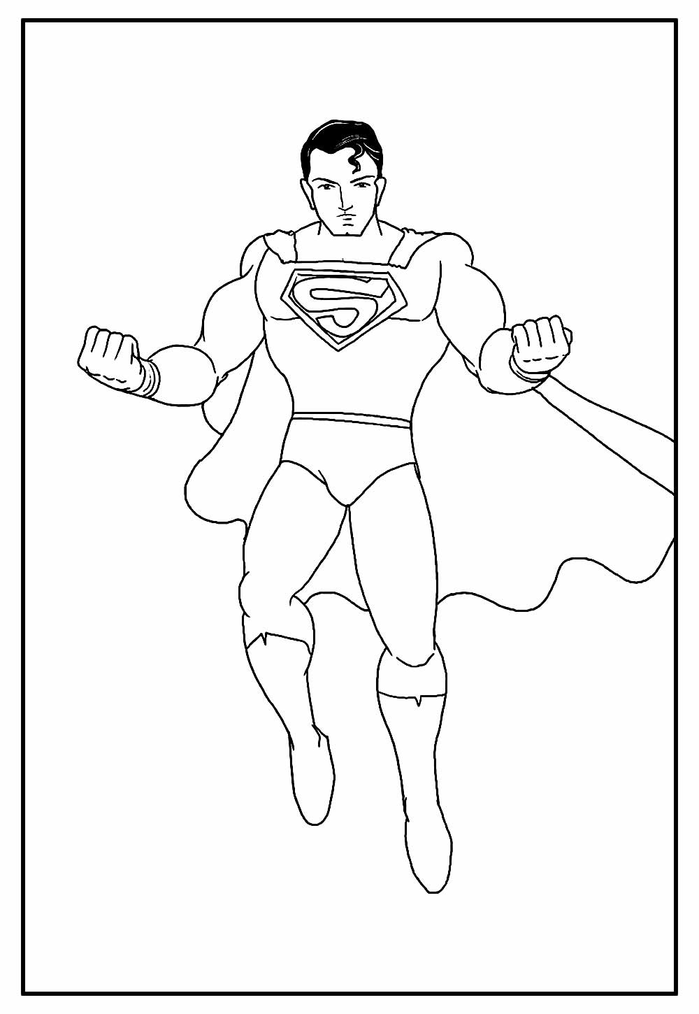 Desenho do Super-Homem para imprimir e colorir