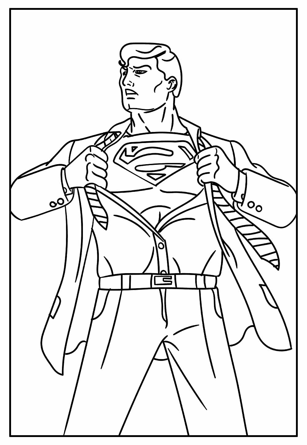Desenho do Super-Homem para imprimir e pintar