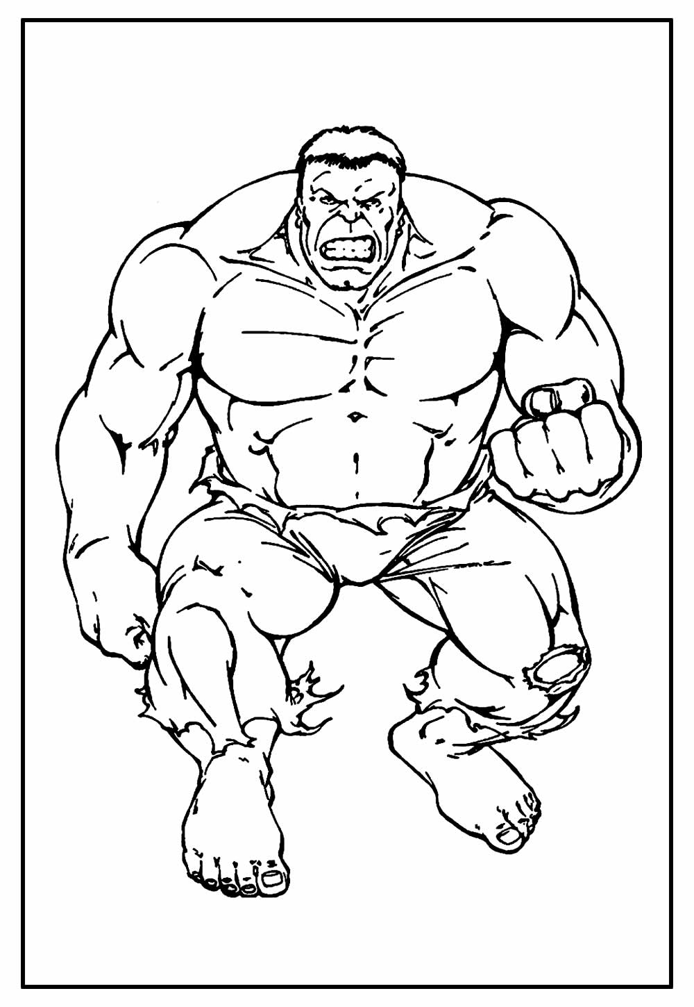 Desenhos do Hulk para Imprimir e colorir