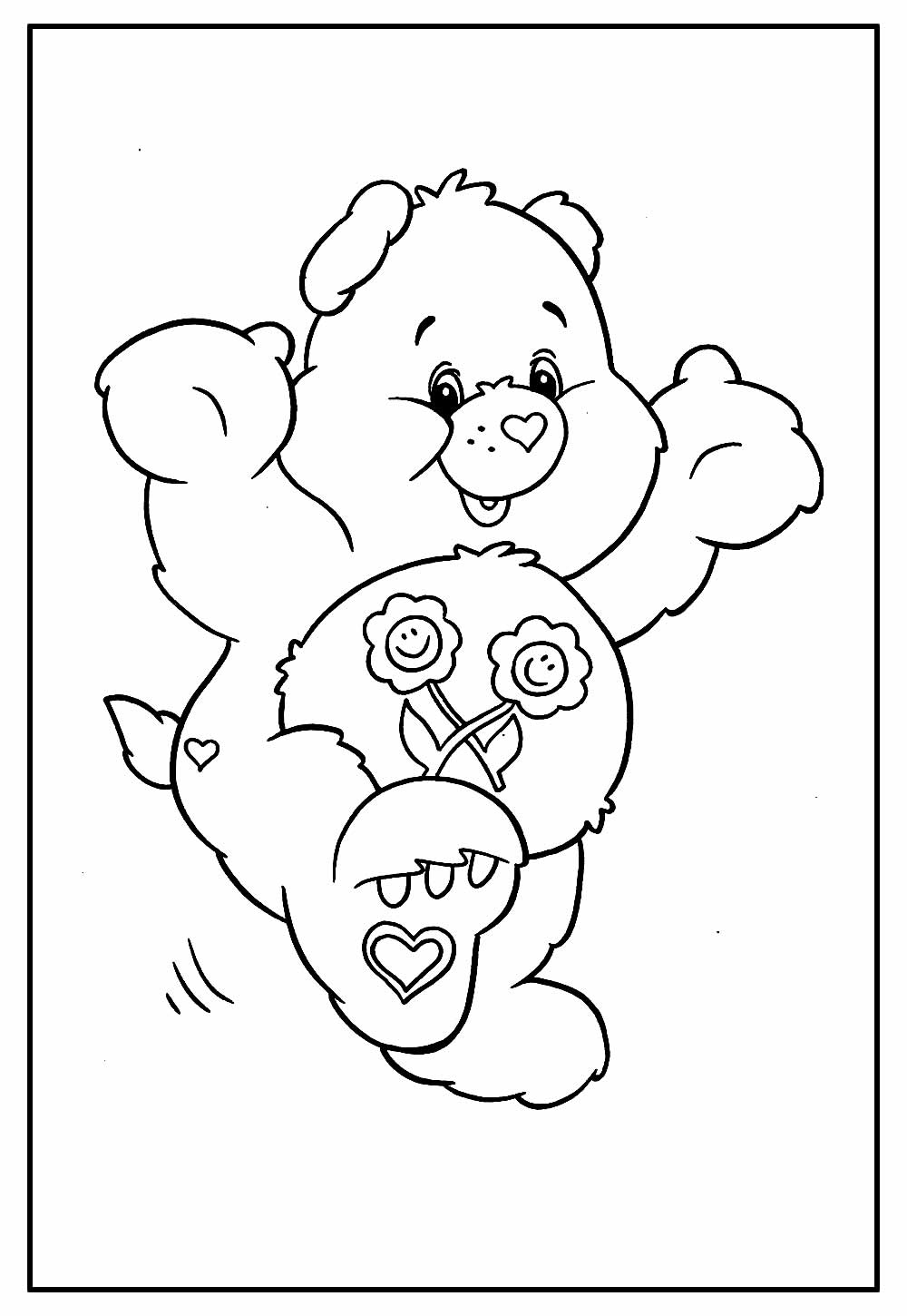 Desenho dos Ursinhos Carinhosos para imprimir e colorir
