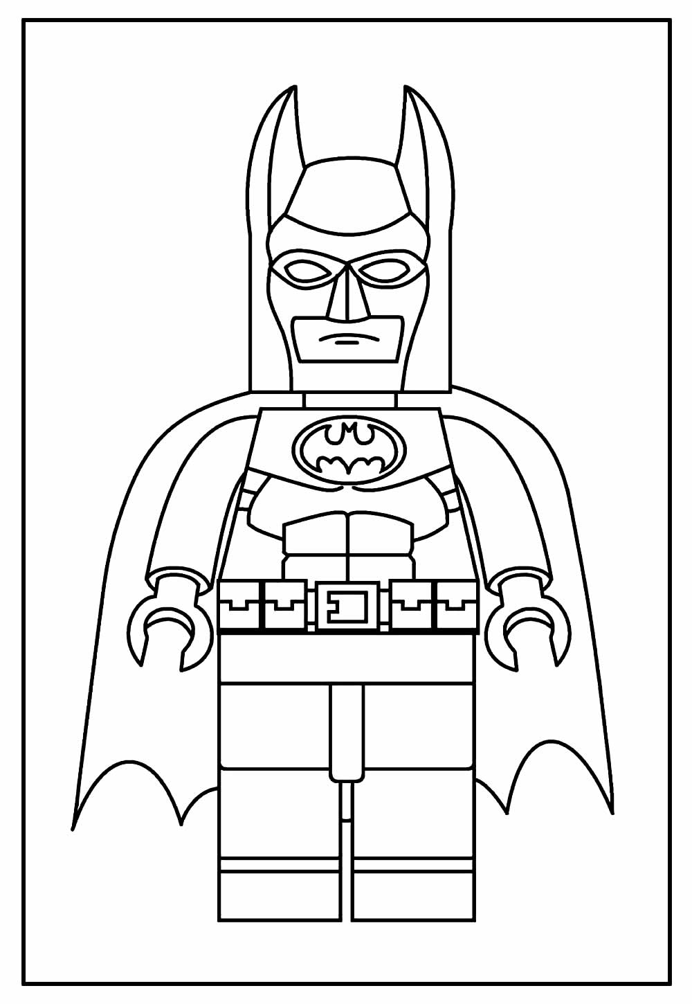 Desenho do Lego Batman para imprimir e colorir