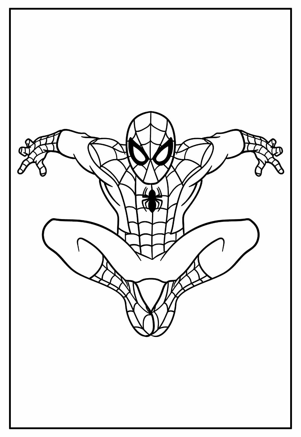 Desenho do Homem-Aranha para colorir