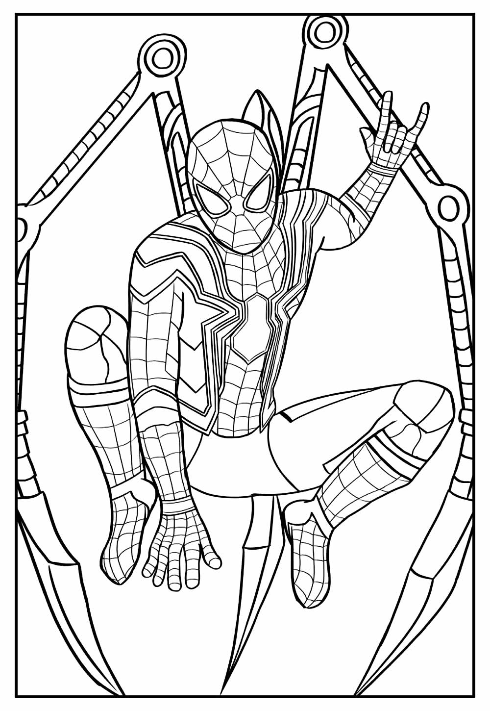 Desenho do Homem-Aranha para colorir