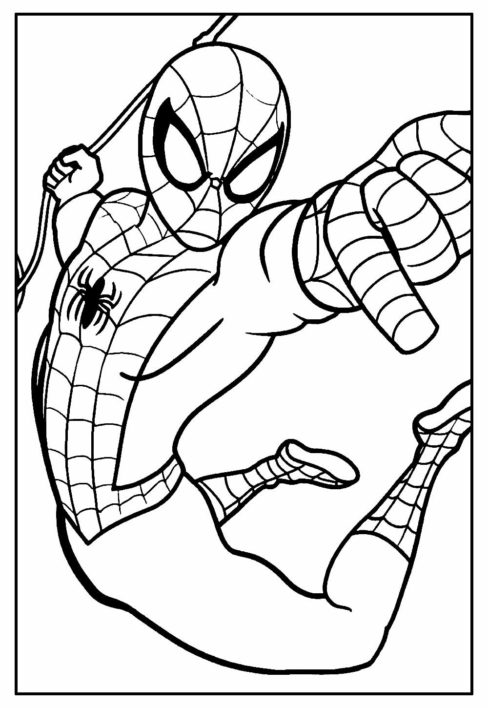 Desenho do Homem-Aranha para imprimir e colorir