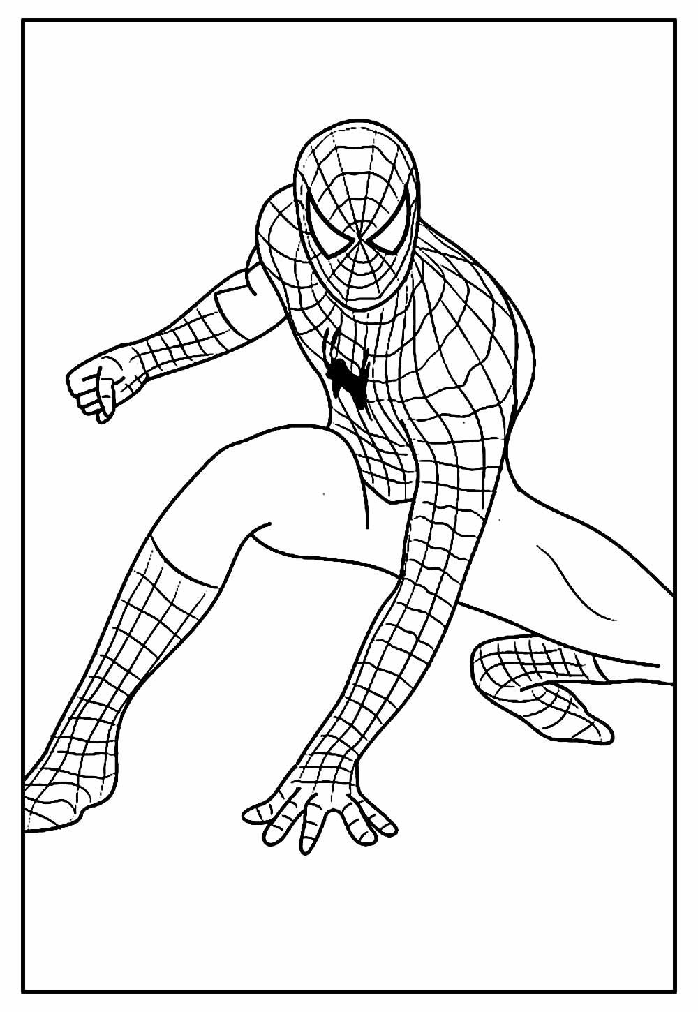 Desenho do Homem-Aranha para imprimir e colorir