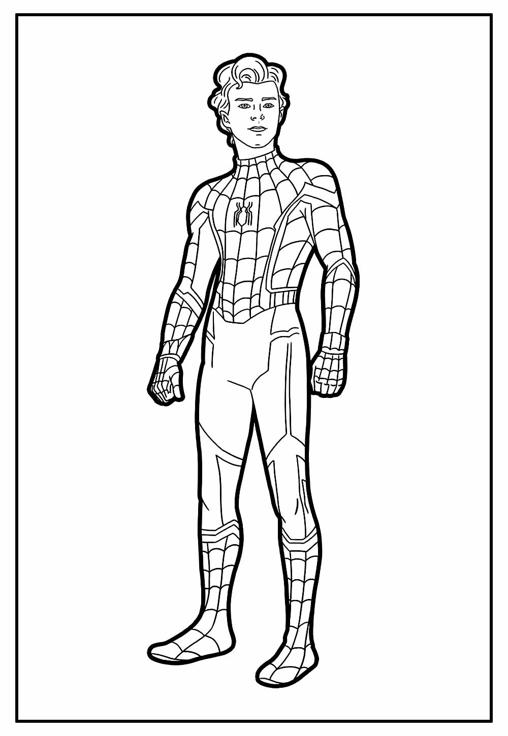 Desenho do Homem-Aranha para imprimir e pintar