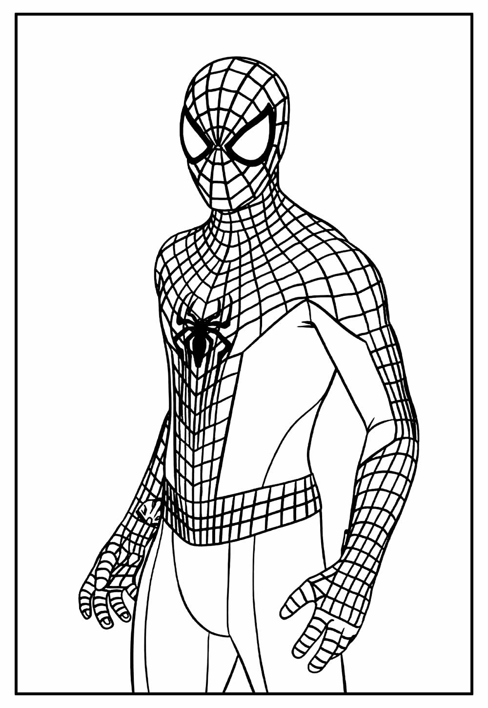 Desenho do Homem-Aranha para pintar