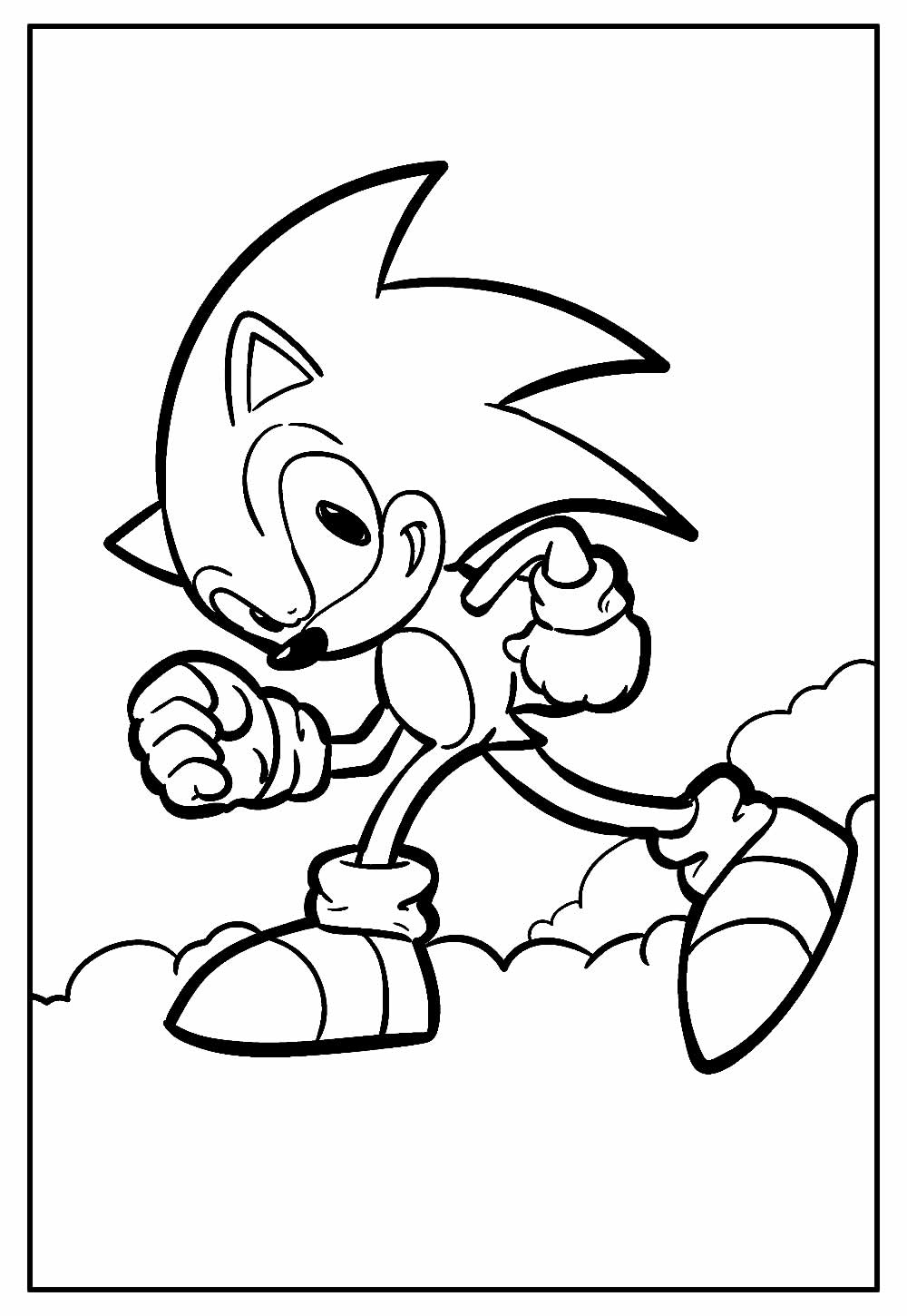 Desenho de Sonic para Colorir - Colorir.com