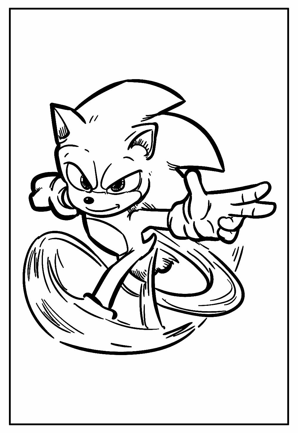 ▷ Desenhos de Sonic para colorir