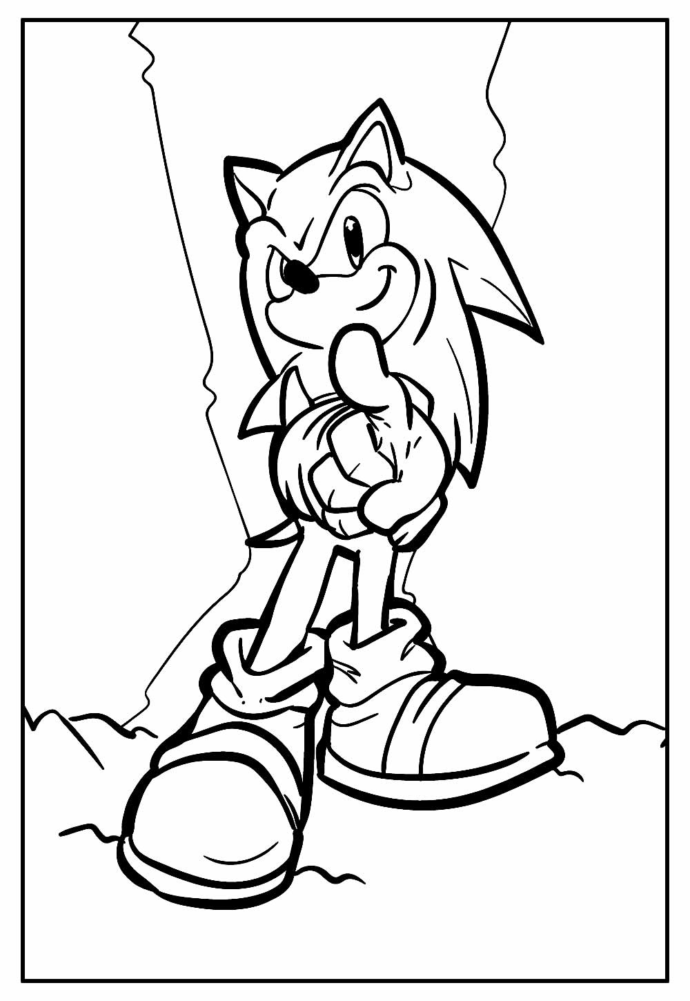 Desenho do Sonic Hedgehog para colorir