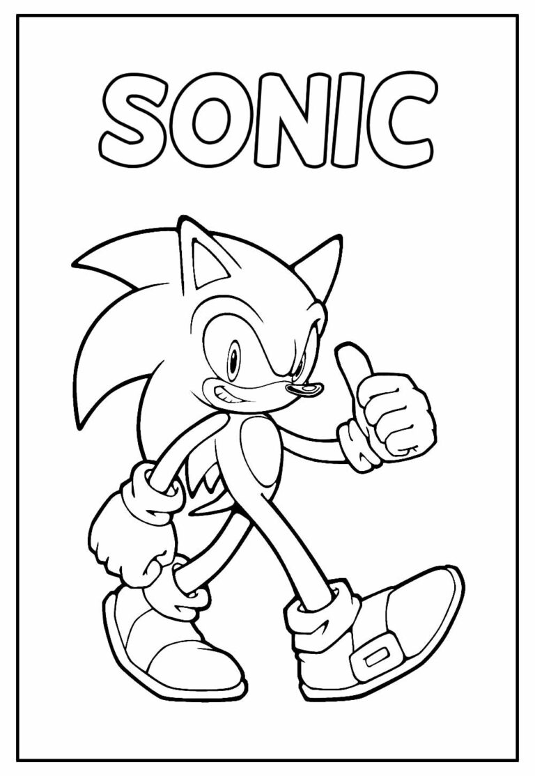Desenhos do Sonic para imprimir e colorir - Pinte Online