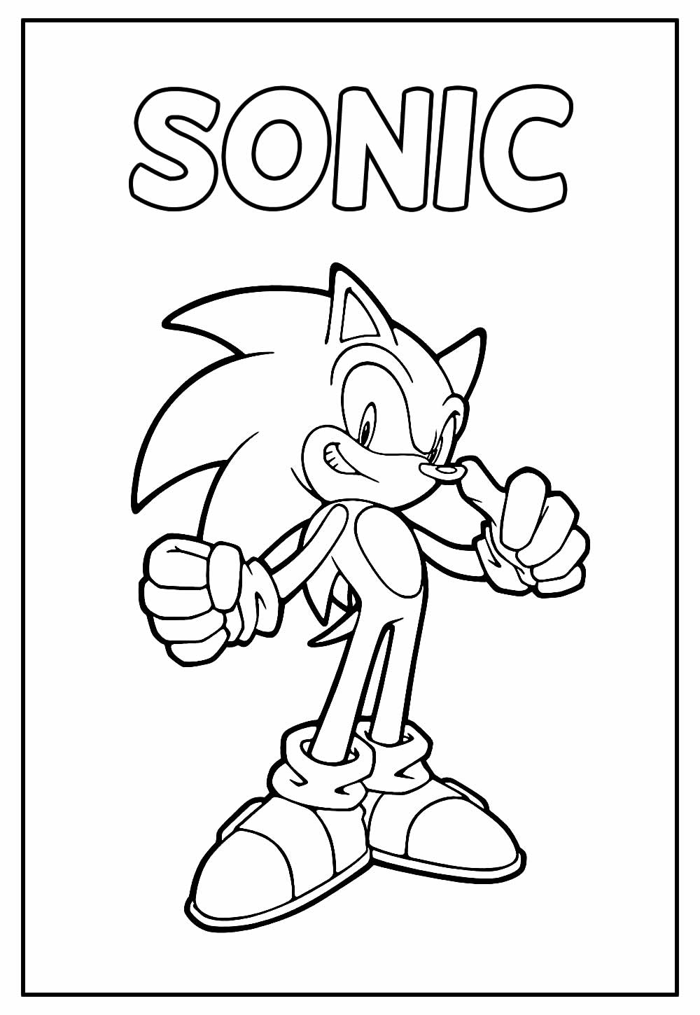 Sonic para colorir e imprimir