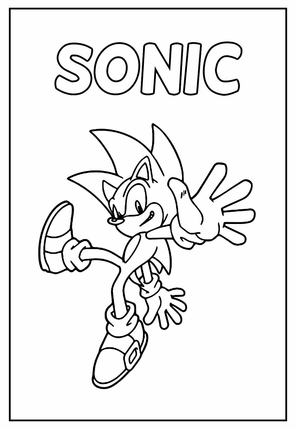 Sonic para Colorir : 25 desenhos para imprimir