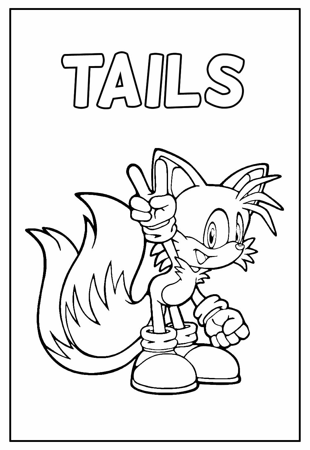 Desenho do Sonic Hedgehog para colorir