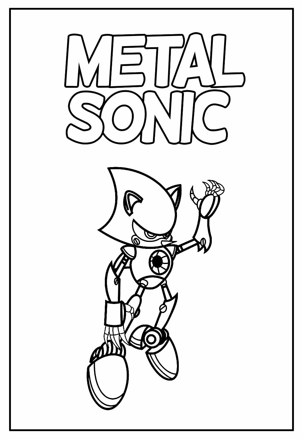 Desenhos de Metal Sonic para Colorir, Pintar e Imprimir 