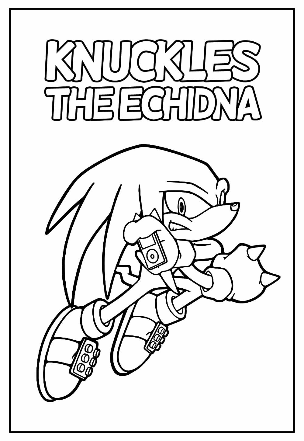 Sonic X Knuckles O Equidna para colorir