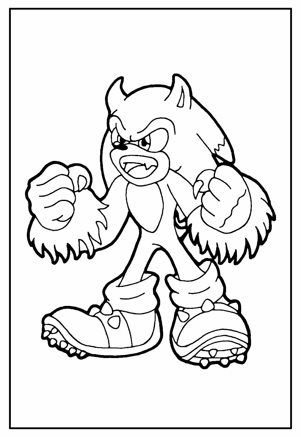 59 desenhos do Sonic para colorir