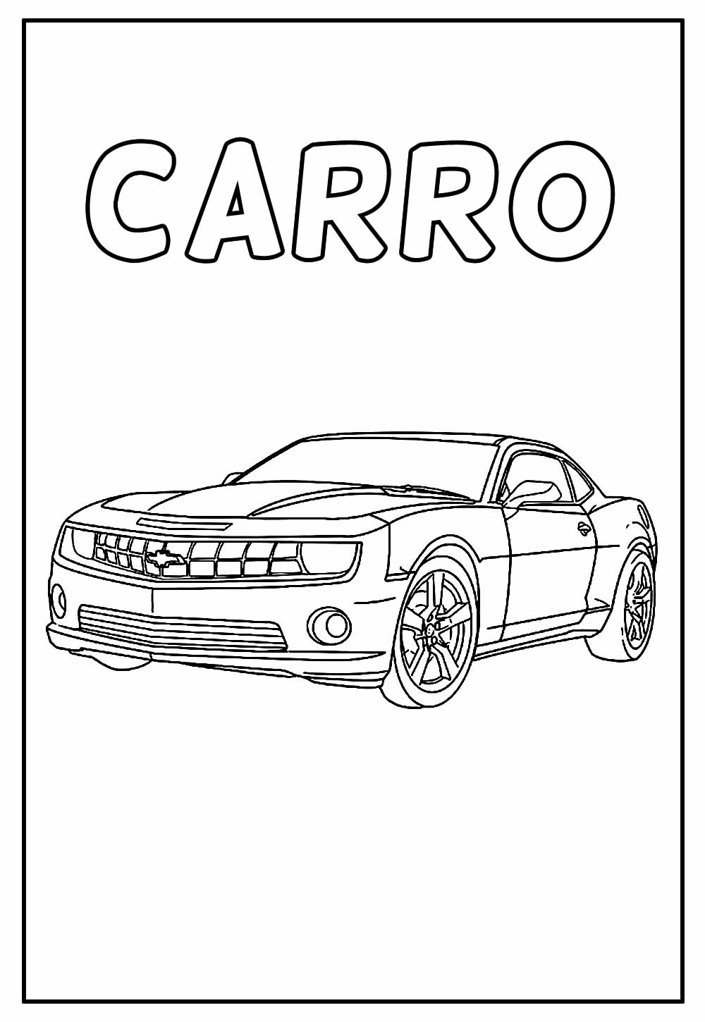 Desenhos de carros para colorir - Artesanato Passo a Passo!