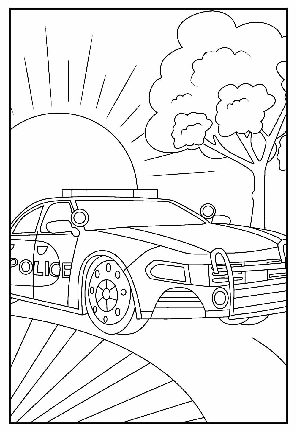 Desenho de Corridas de carros para colorir