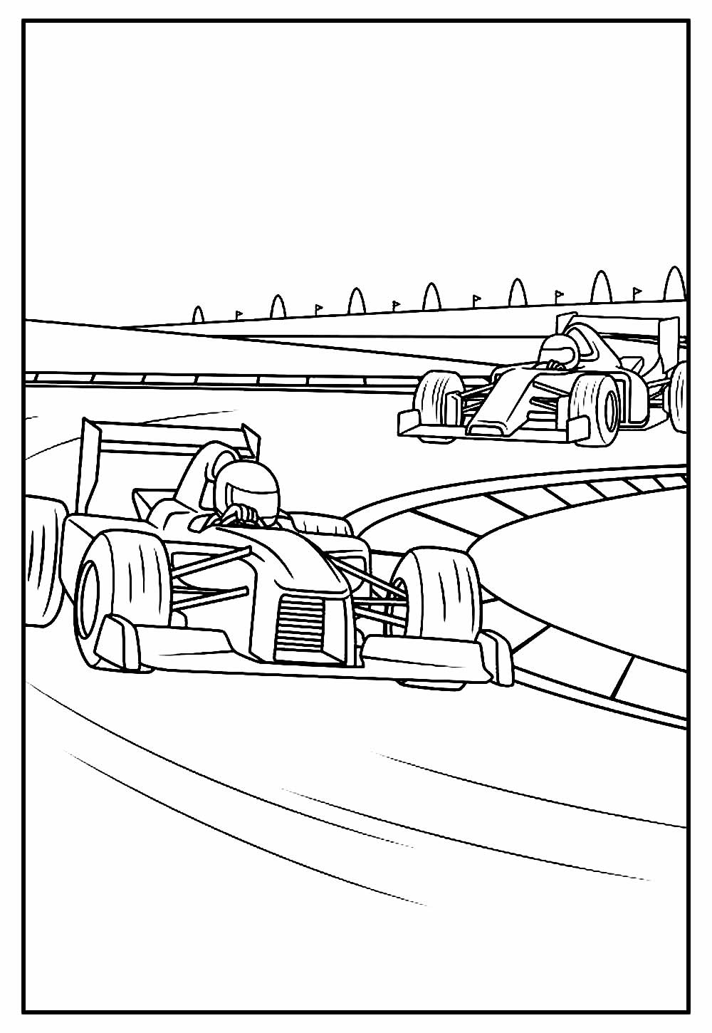 Desenho de Carro de F1 para Colorir - Colorir.com