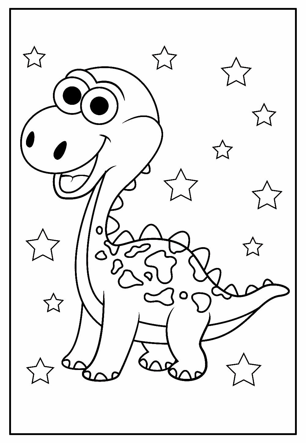 Desenho de dinossauros para colorir e imprimir