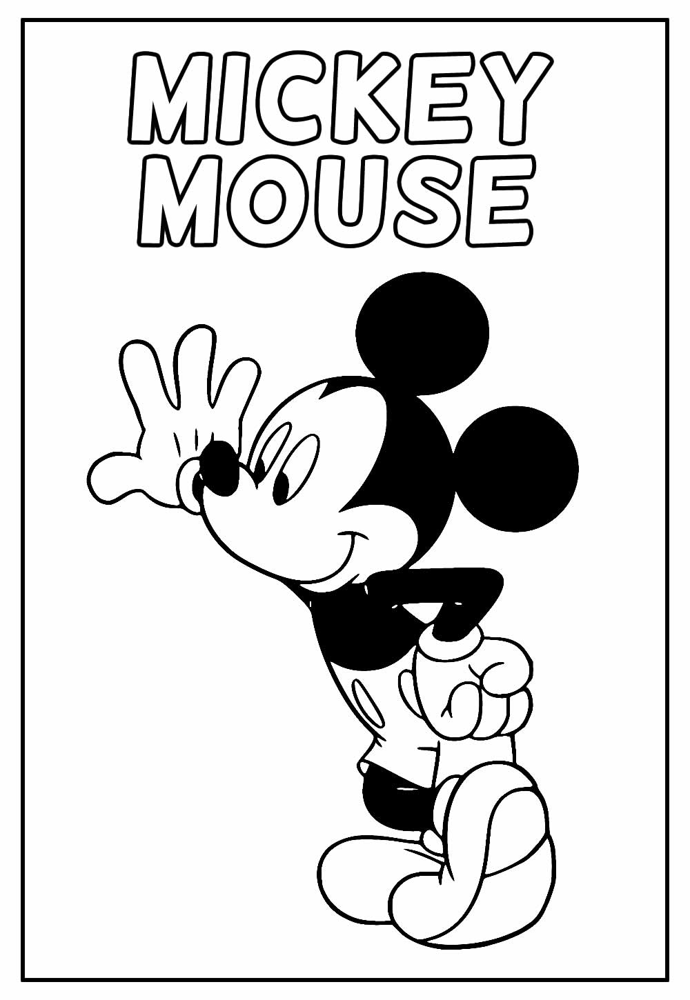 Desenho de Mickey para pintar