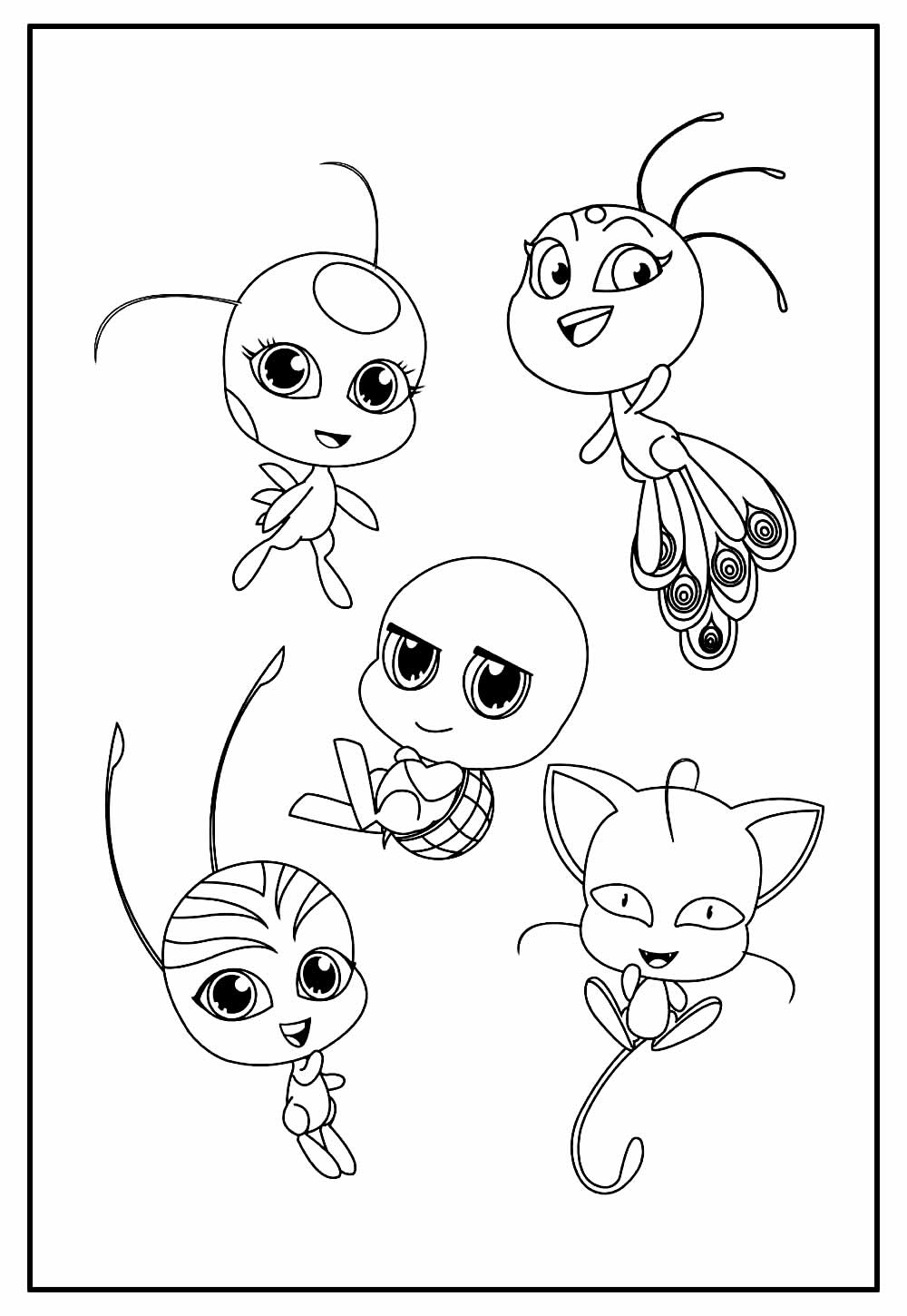 Desenhos de Miraculous Ladybug para Colorir, Pintar e Imprimir 