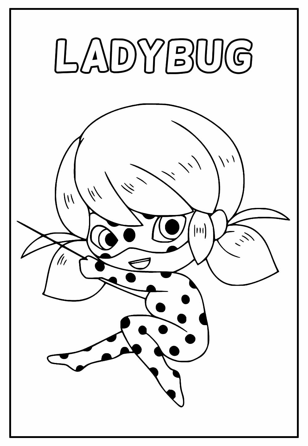 Ladybug alegre para colorir - Imprimir Desenhos