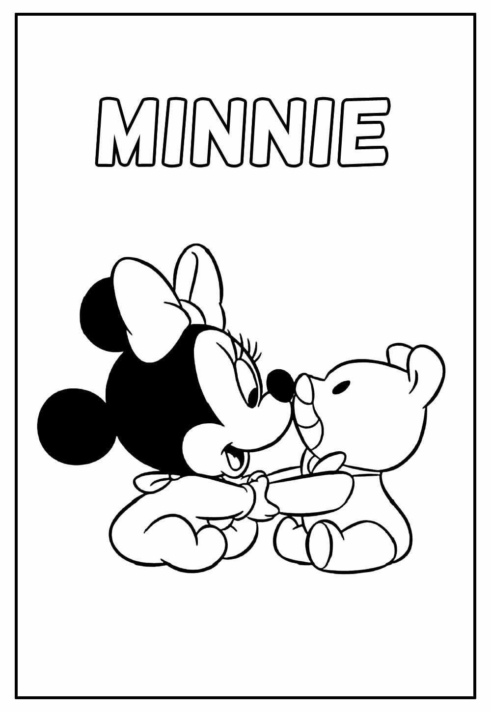 Desenho da Minnie para pintar
