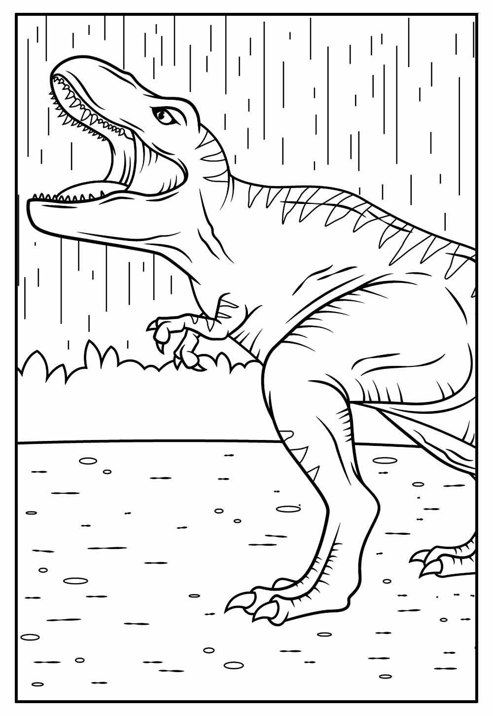 Desenho de Jurassic Park para colorir