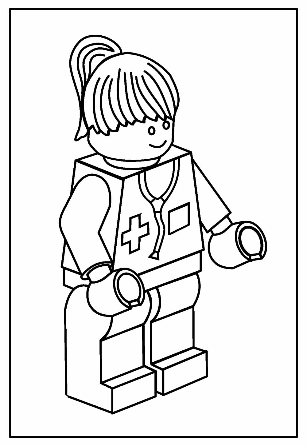 Desenho de Lego para imprimir