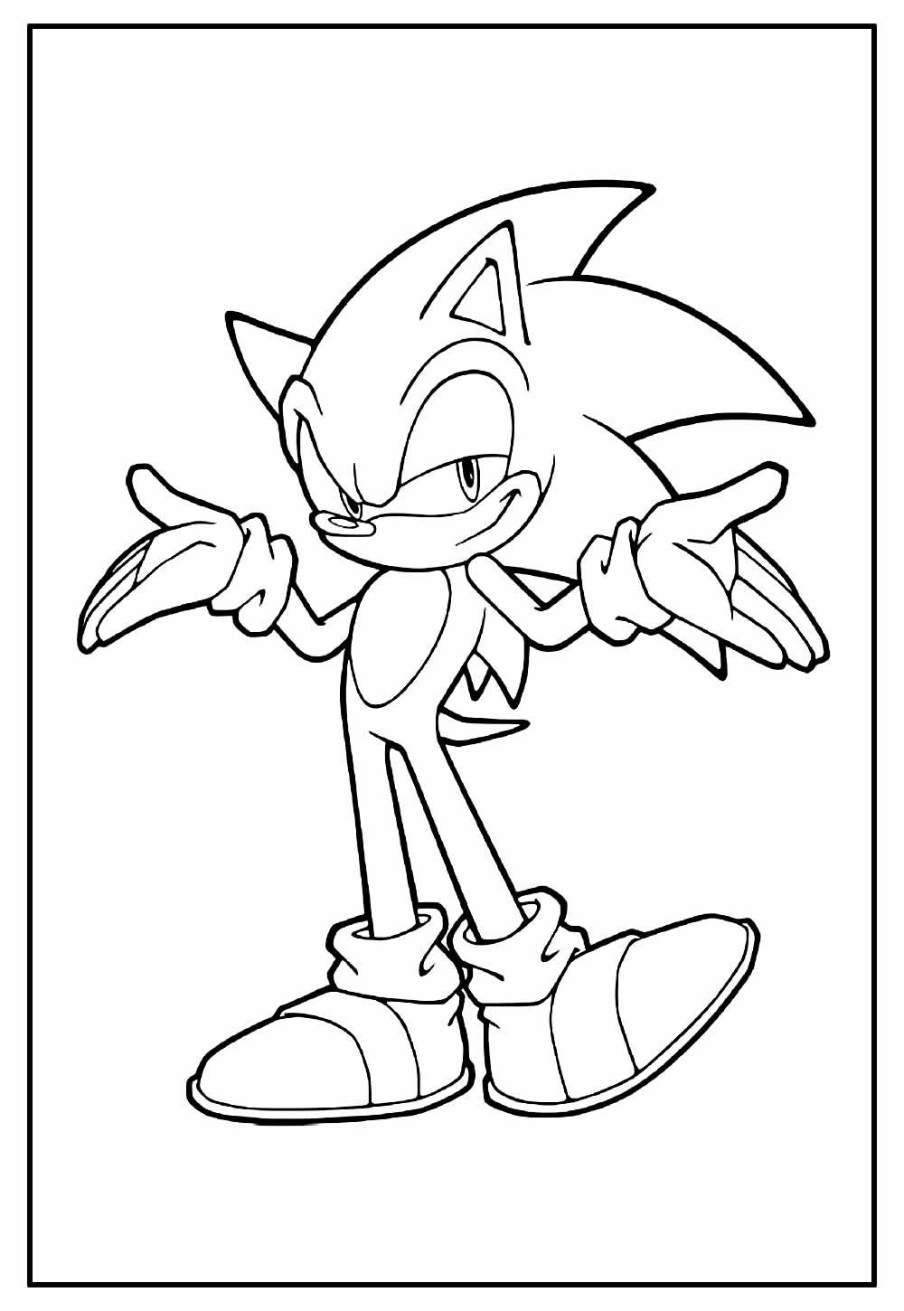 Shadow Sonic para colorir - Desenhos Imprimir