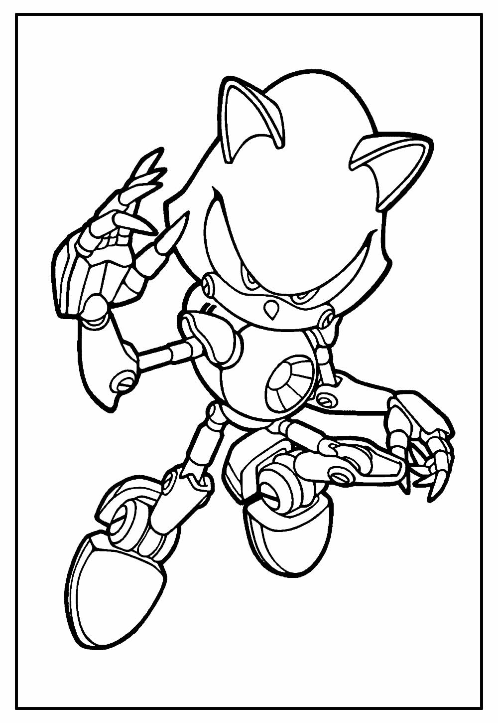 Desenhos de Metal Sonic para Colorir, Pintar e Imprimir 